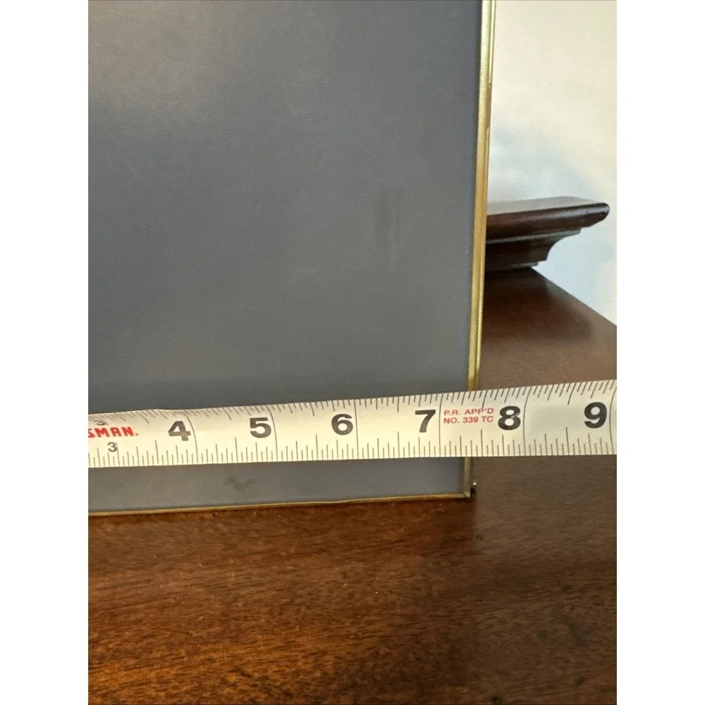 10" Vintage Mirrored Glass Brass Curio Cabinet Display Case Shelf ** Crack** - Picture 8 of 11